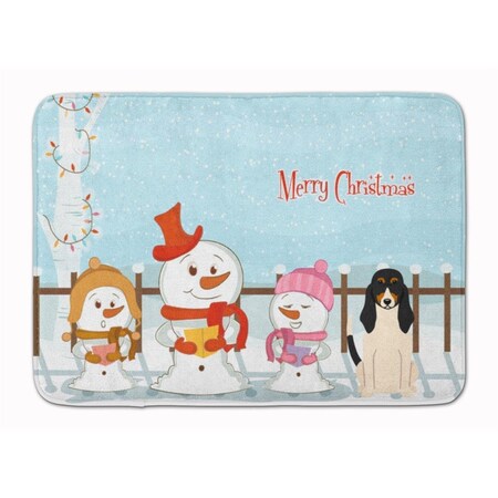 Carolines Treasures Merry Christmas Carolers Swiss Hound Machine Washable Memory Foam Mat BB2375RUG